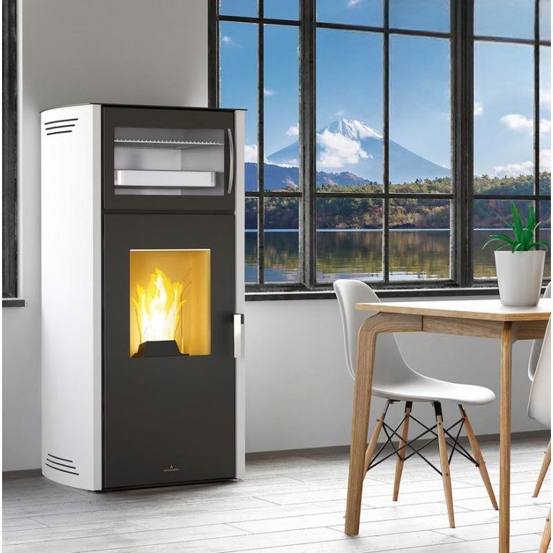 Stufa a pellet BRONPI Noa Horno 11 kW con forno e ventilazione disattivabile - immagine 3