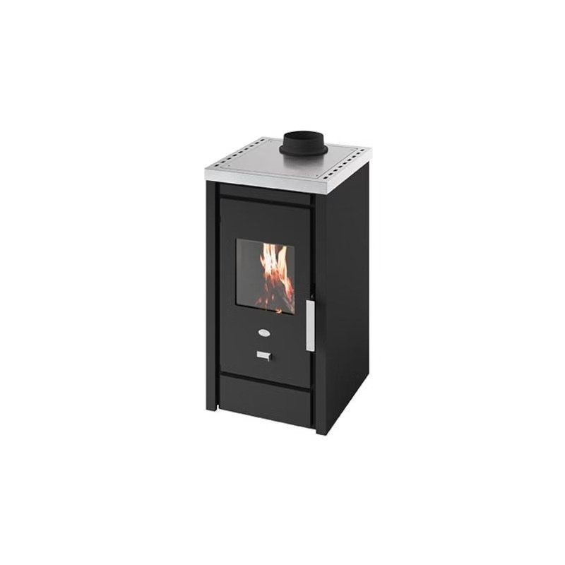 Stufa a legna con piastra di cottura Sandra 6 kW – Evacalor