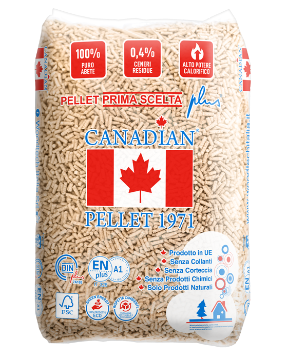 Pellet Canadian 1971 – Scatola da 70 sacchi da 15 kg